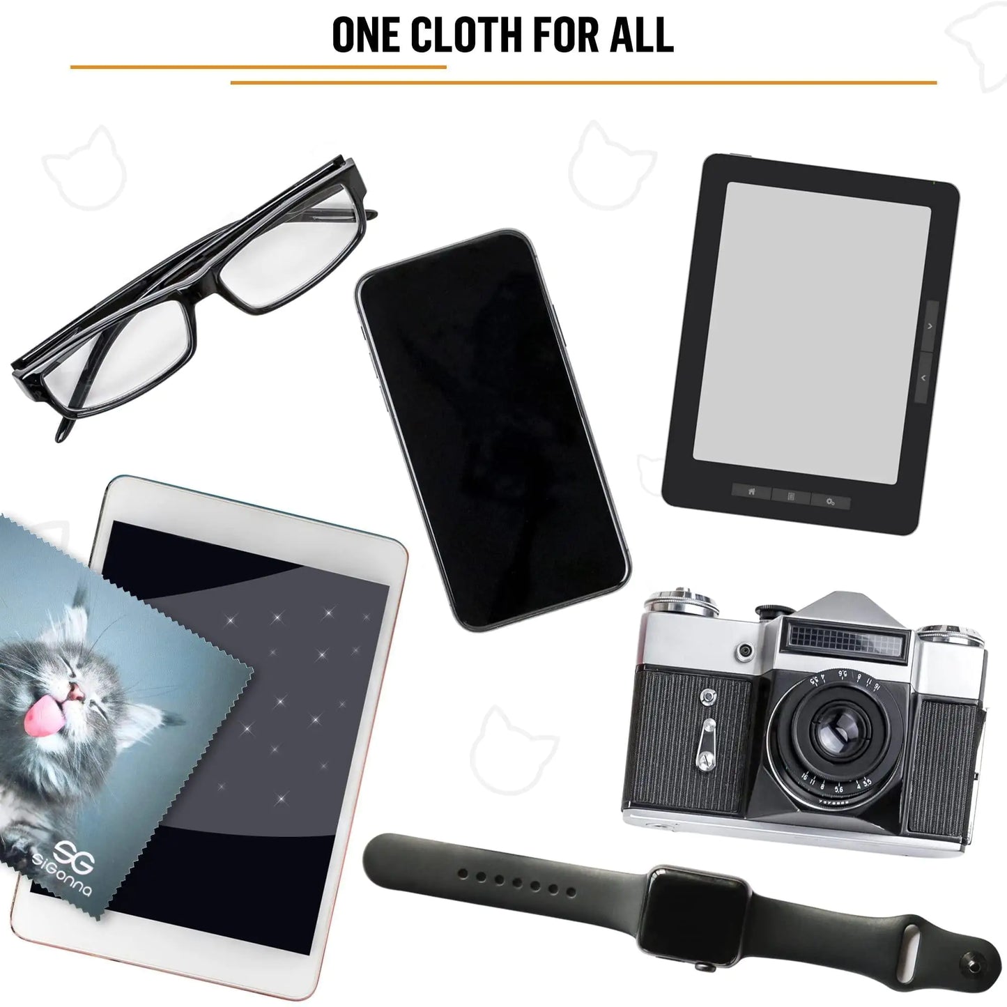 Cat Themed Microfiber Cleaning Cloth-6pc